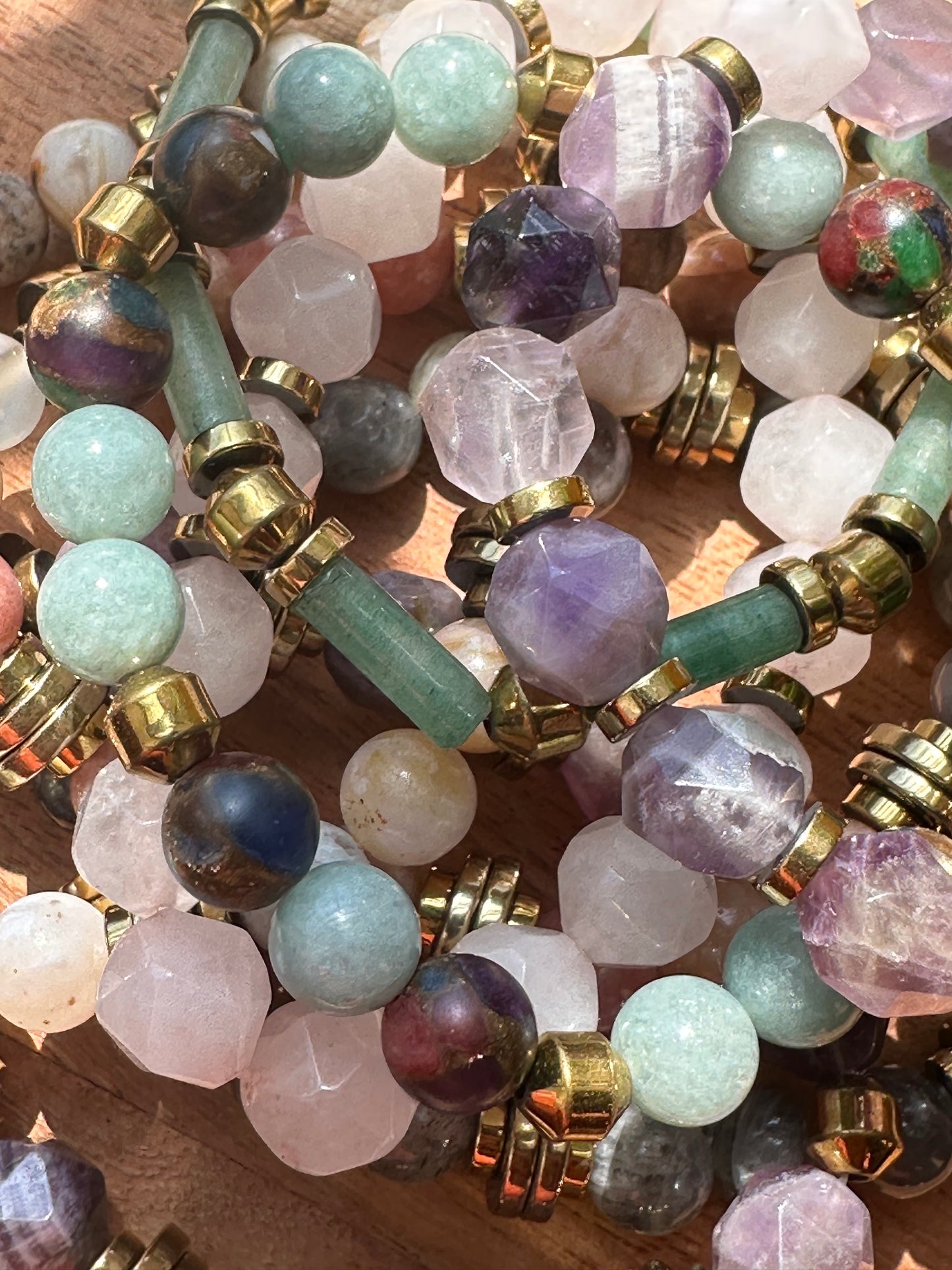 Natural Green Aventurine Tube Bracelet