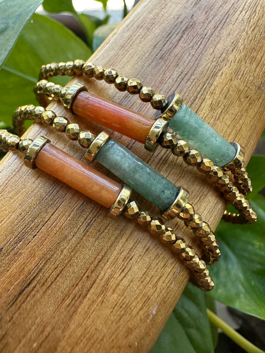 Gold Hematite/Green Aventurine